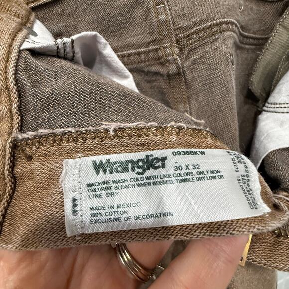 Vintage Wrangler Jeans Cowboy Cut Brown Mens 34x32 Western Stretch Panel Slim - Picture 11 of 15